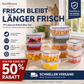 🍱 Vorratsdosen-Set mit Deckeln – 12/16-teiliges Set, ♻️ wiederverwendbar – 💧 auslaufsicher, geeignet für Gefrierschrank ❄️, Backofen 🔥, Mikrowelle ⏲️ und Spülmaschine 🍽️