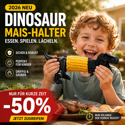 🎁Dinosaurier Maiskolbenhalter für spaßiges Essen, hitzeschützende Maisspieße für Kinder 🦖🌽