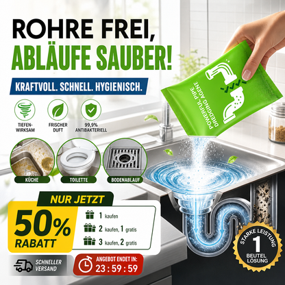 📢📢50 % Rabatt!! ⏰🚿 Hochwirksame Rohrreinigung ⚡✨ Sofort verstopfungsfrei, passend für alle Haushaltsrohre!