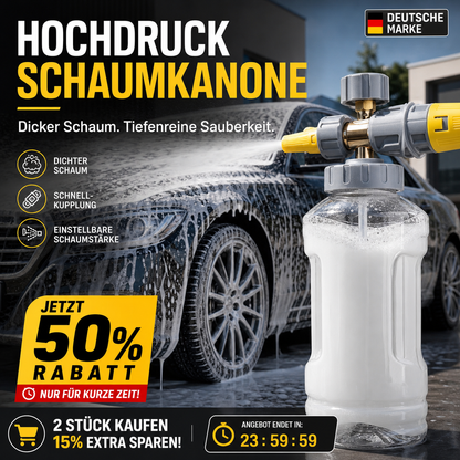 📢📢50 % Rabatt!! ⏰💦 Hochdruck-Schaumpistole für die Autowäsche - Entfernt schonend hartnäckigen Schmutz & schützt den Lack | PROFESSIONELLE AUTOWASCHE ZU HAUSE🚗