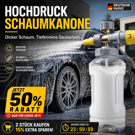 📢📢50 % Rabatt!! ⏰💦 Hochdruck-Schaumpistole für die Autowäsche - Entfernt schonend hartnäckigen Schmutz & schützt den Lack | PROFESSIONELLE AUTOWASCHE ZU HAUSE🚗