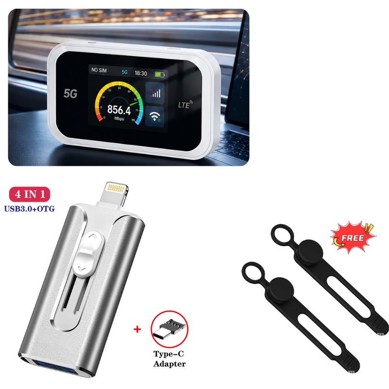 🔥50 % RABATT! 📶✨Pocket-WLAN mit Kompatibilität zu allen Netzwerken, ohne SIM-Karte!